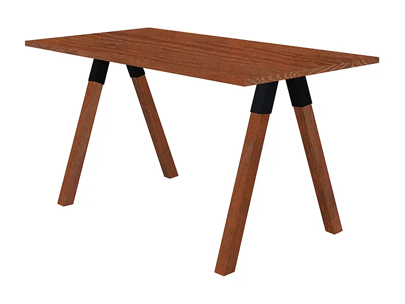 Urban black 140 x 80 cm houten tafel, kleur kastanje