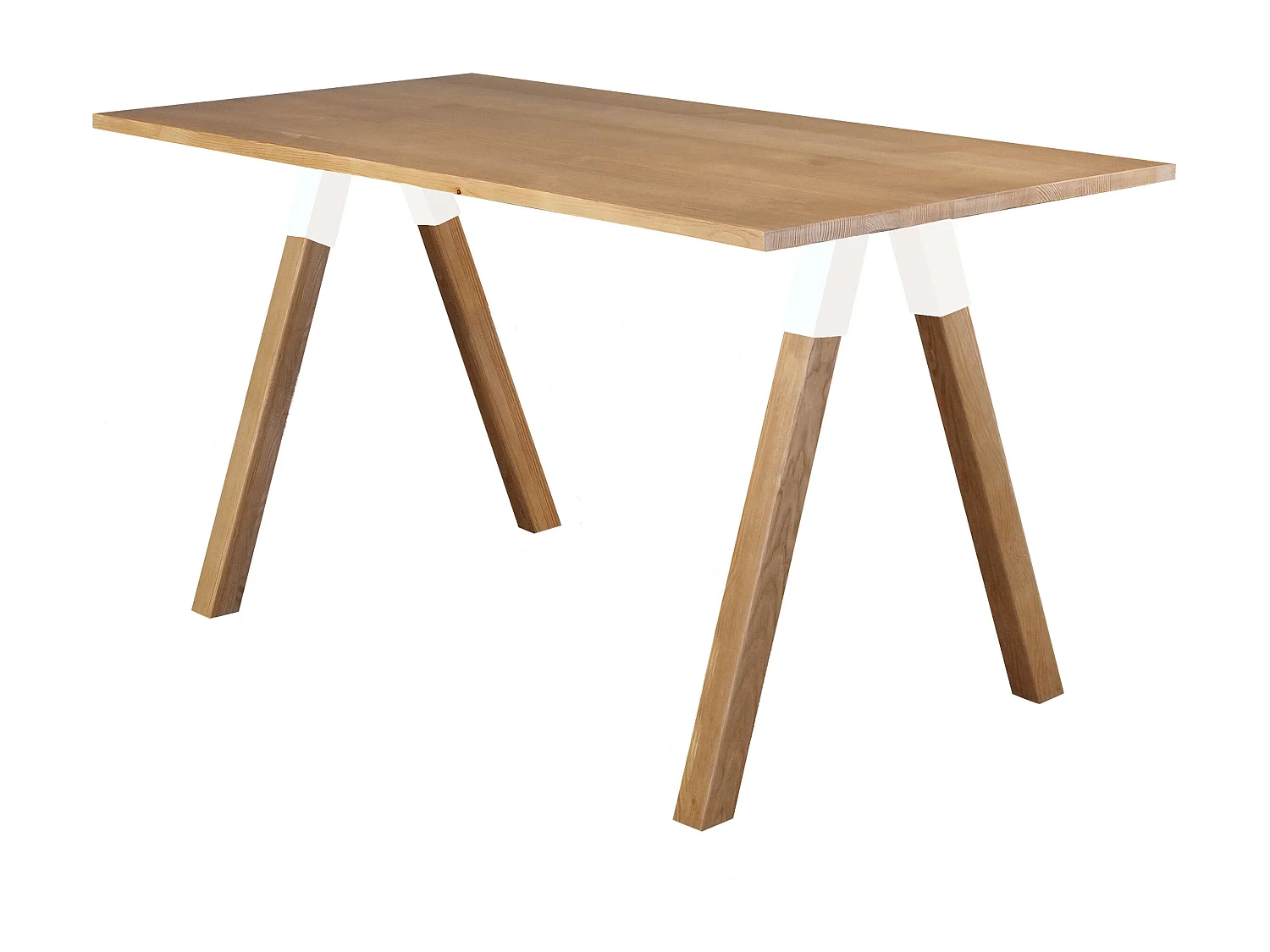 Table Urban white 160 x 80 cm en bois, coloris chêne