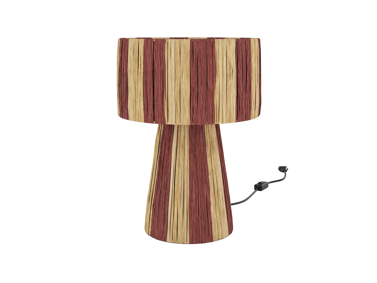 Lámpara a rayas naranja de hoja de palma - Soléa