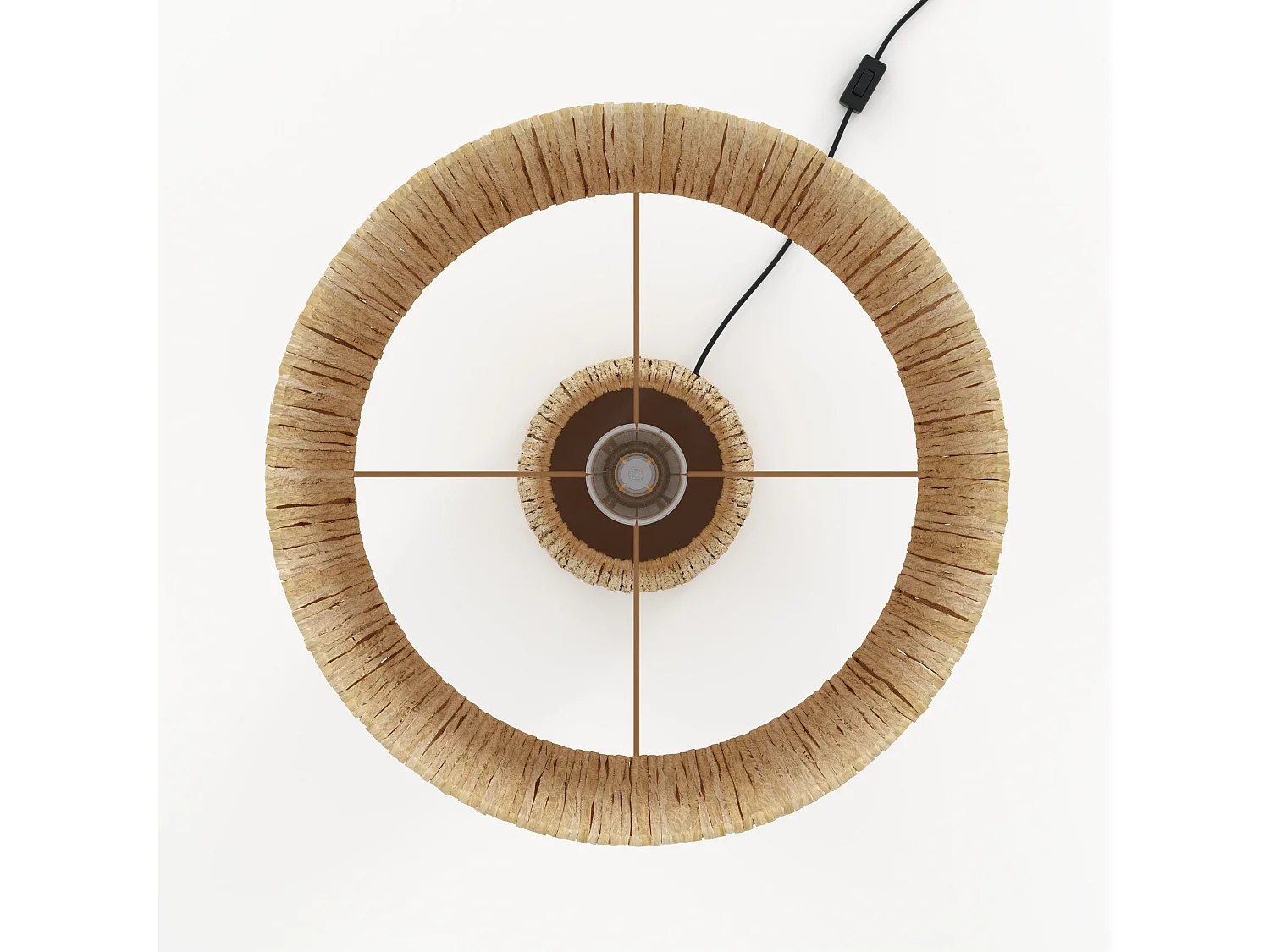 Grande lampe en feuille de palmier - Soléa