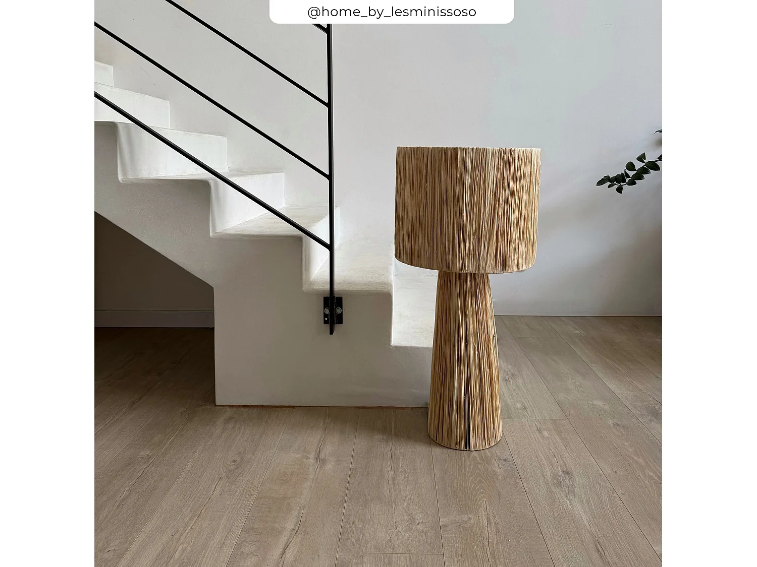 Grande lampe en feuille de palmier - Soléa