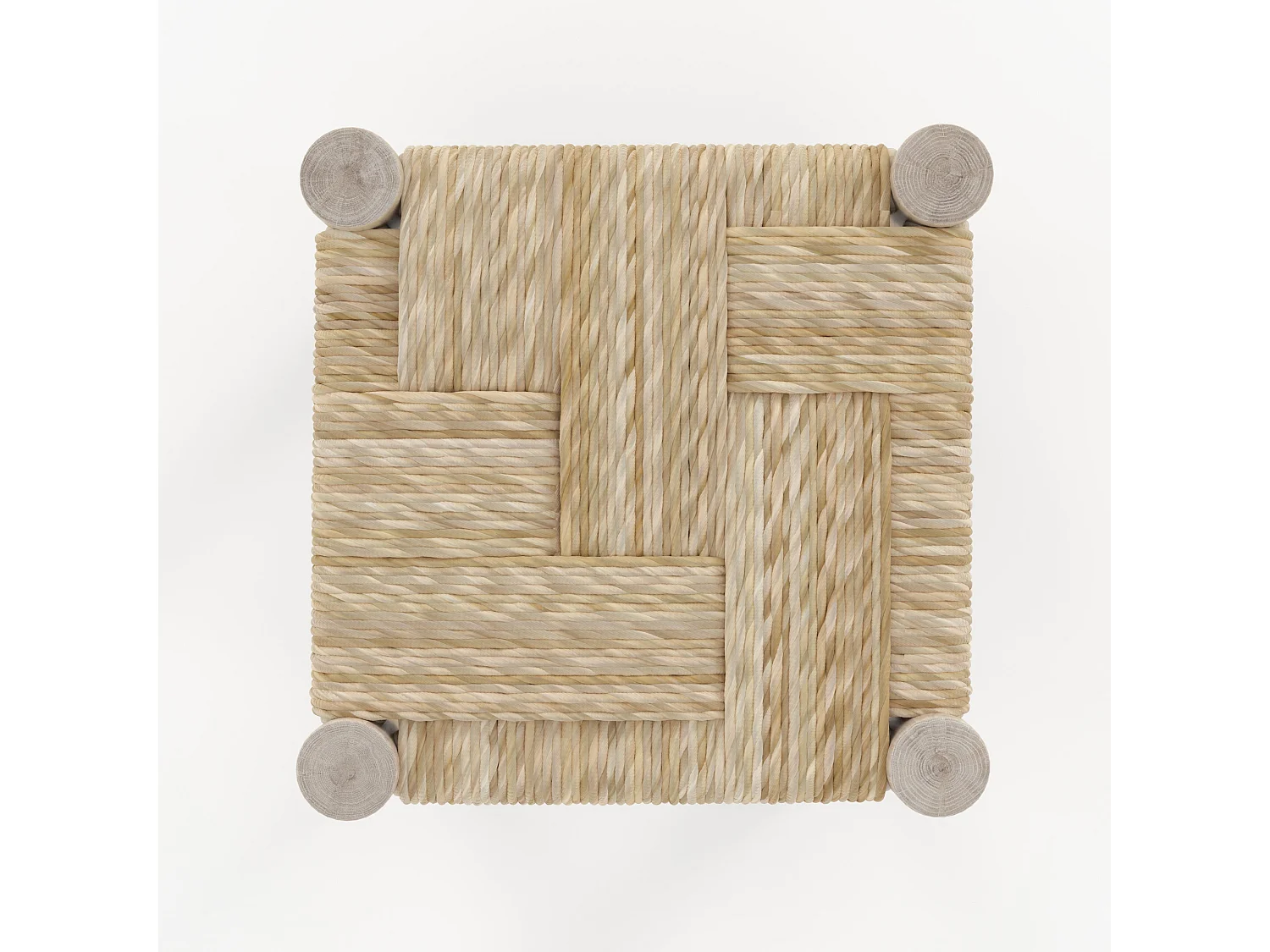 Tabouret en branche de teck H35,5 cm - Popa