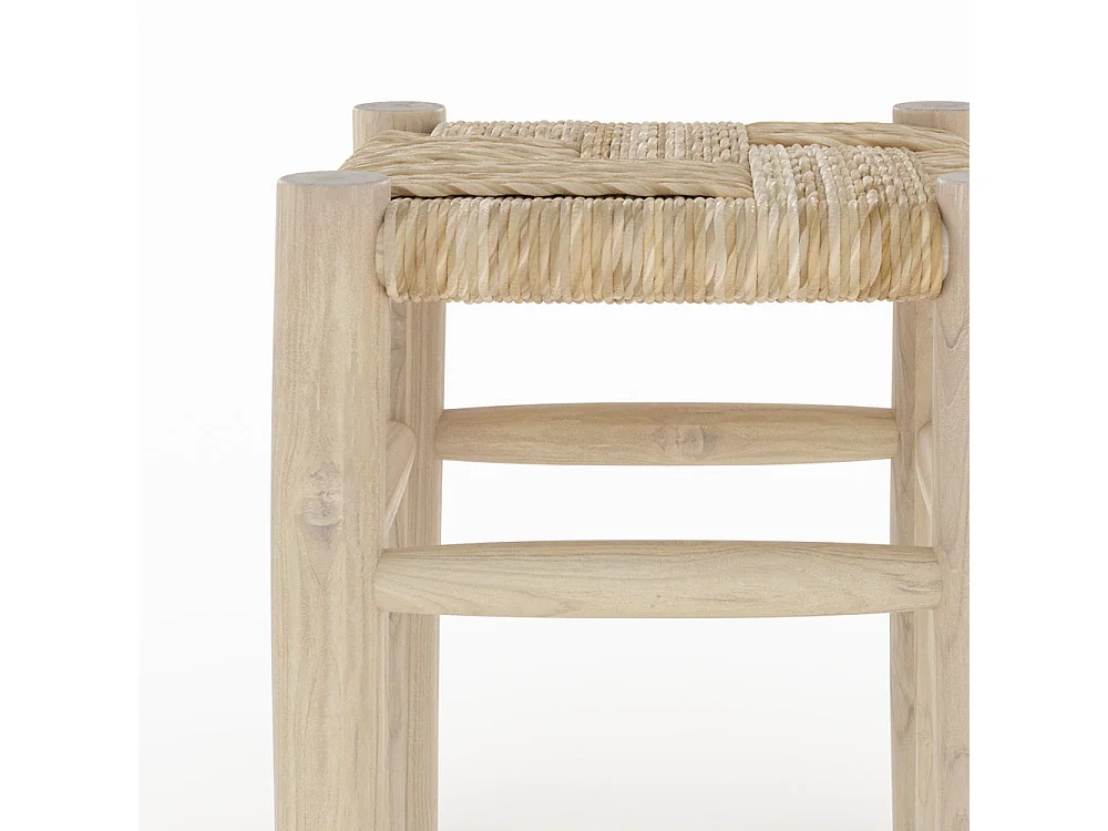 Tabouret en branche de teck H35,5 cm - Popa