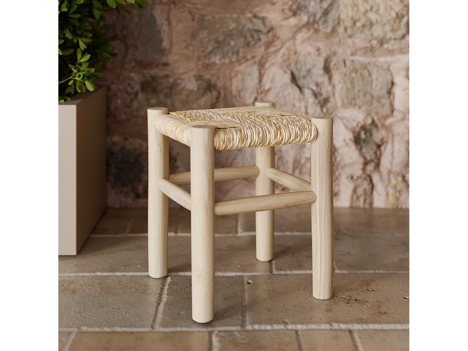 Sgabello in legno di teak H35,5 cm - Popa