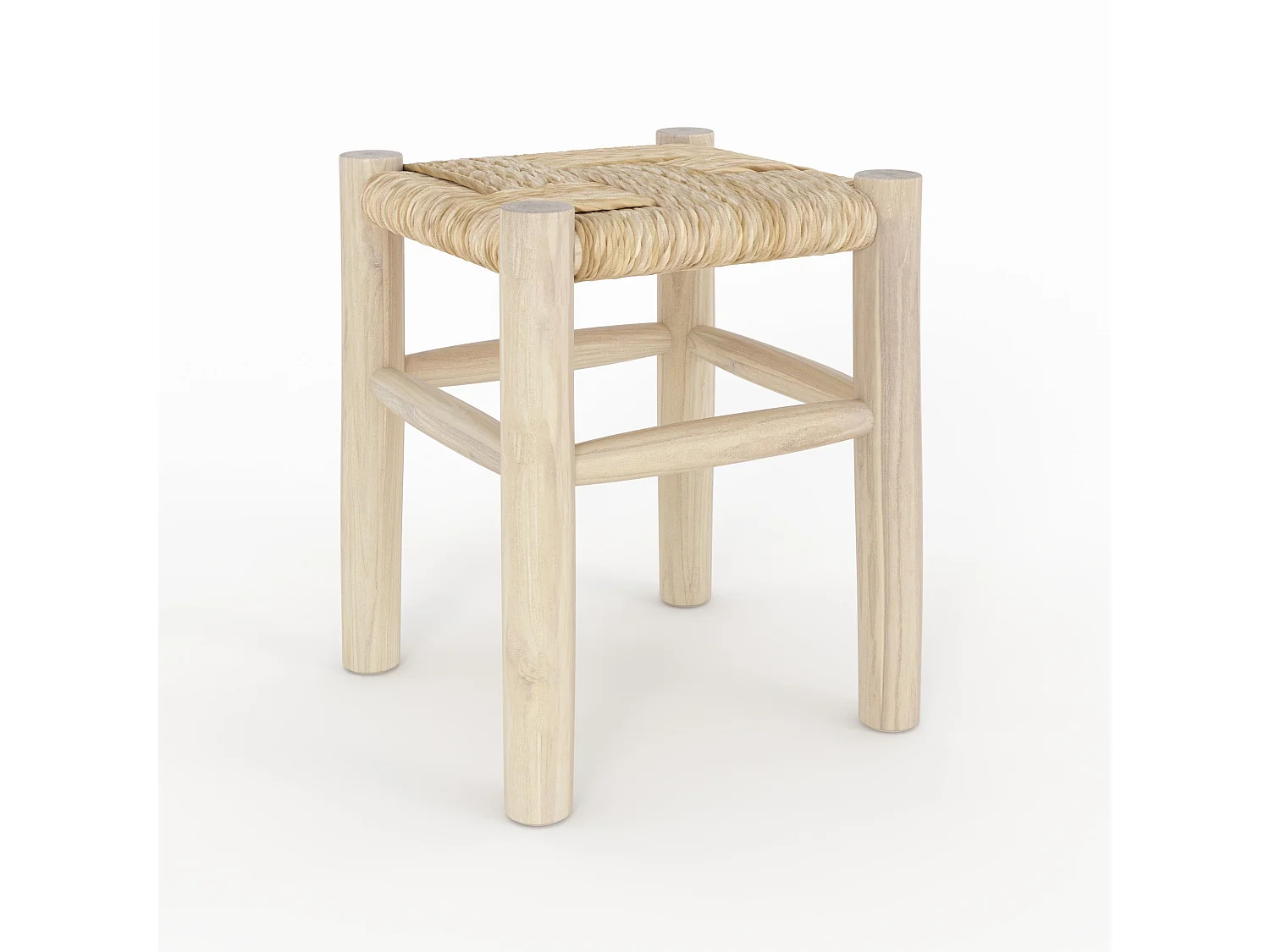 Tabouret en branche de teck H35,5 cm - Popa