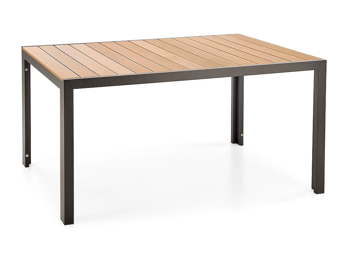 Tavolo da giardino Fierro/Alluminio Polistirene/Marrone Nero