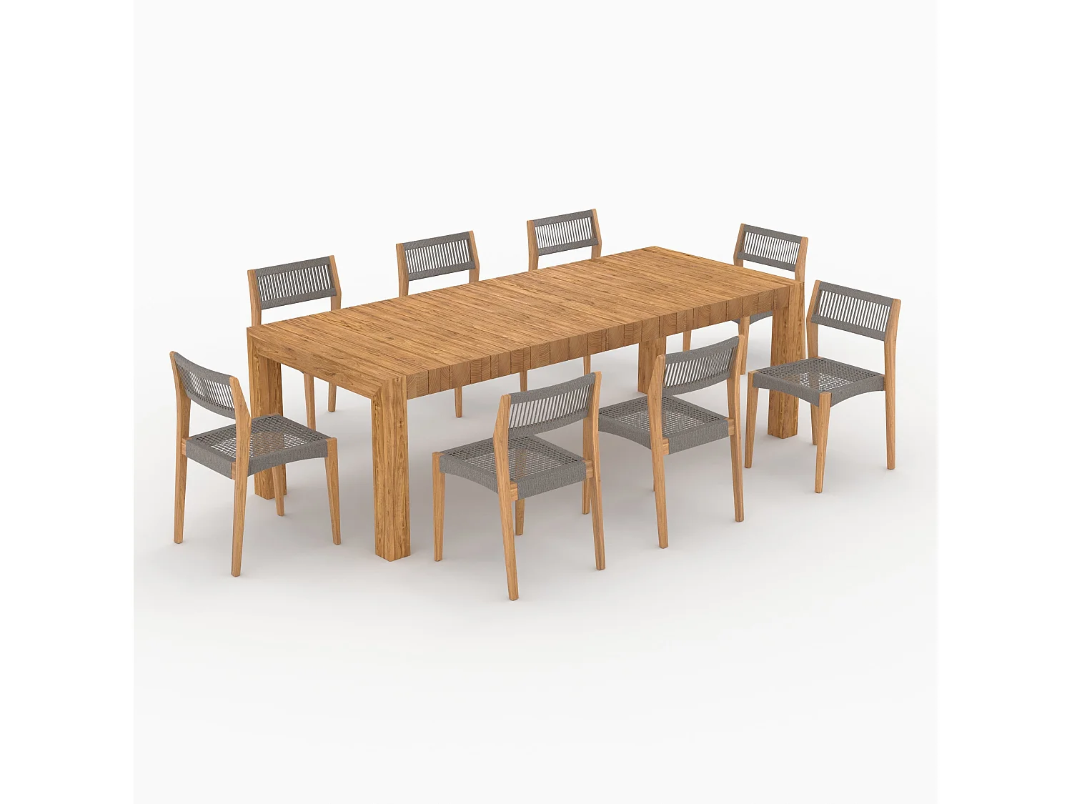 Set da giardino per 8 persone in legno - Zia