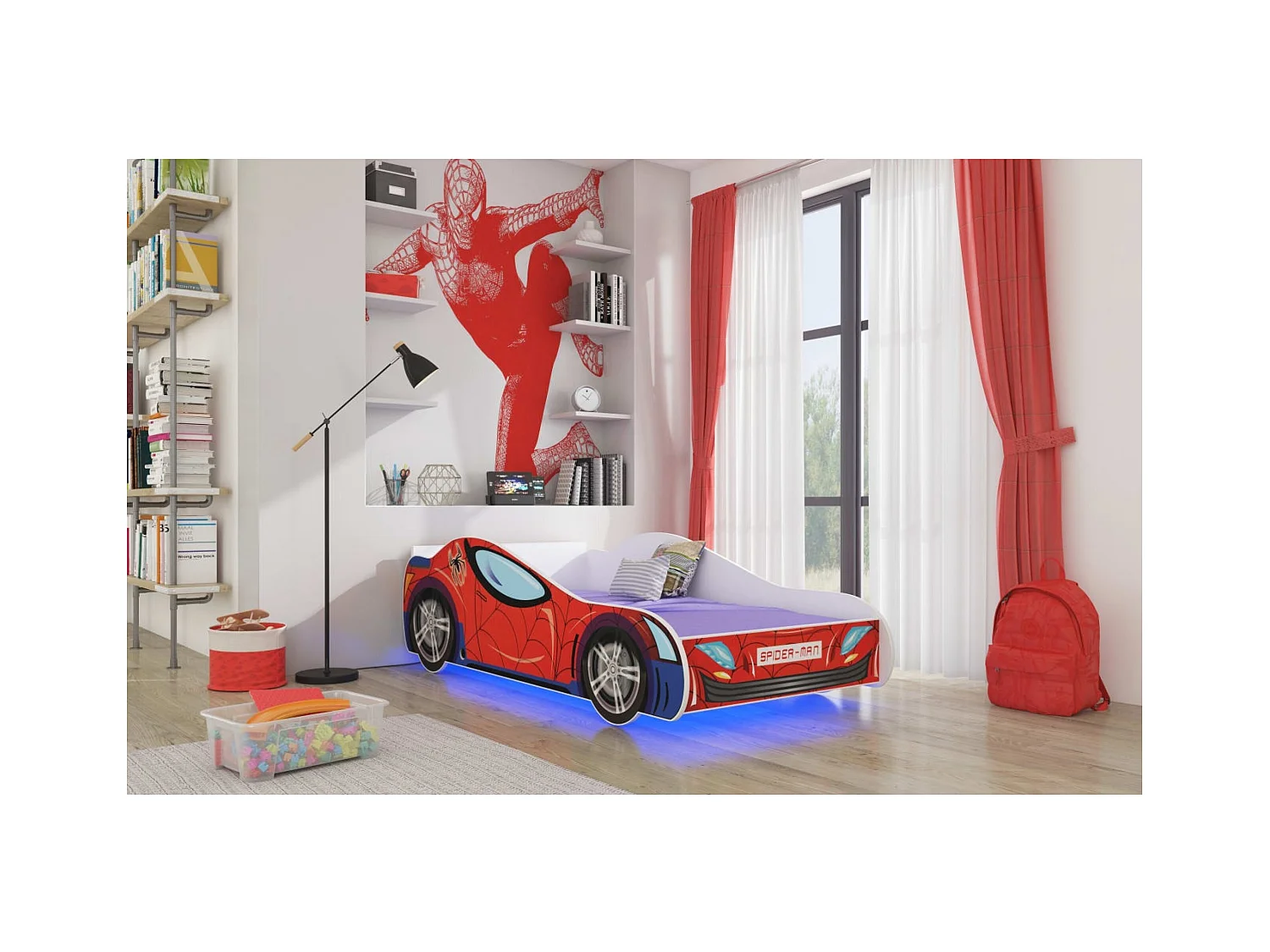 Lit Strider Lux (80x160) /matelas inclus/rouge