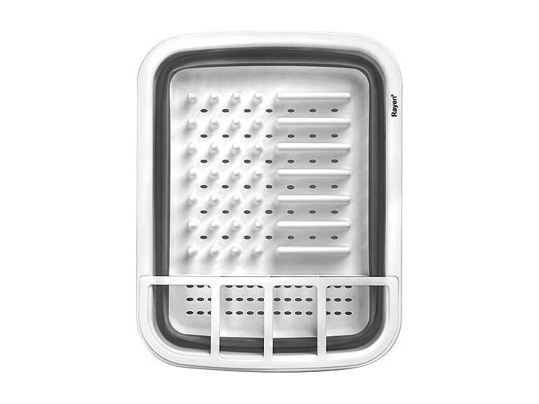 Égouttoir Vaisselle Pliable Rayen - PVC Libre de BPA - Gris/Blanc - 2301.01