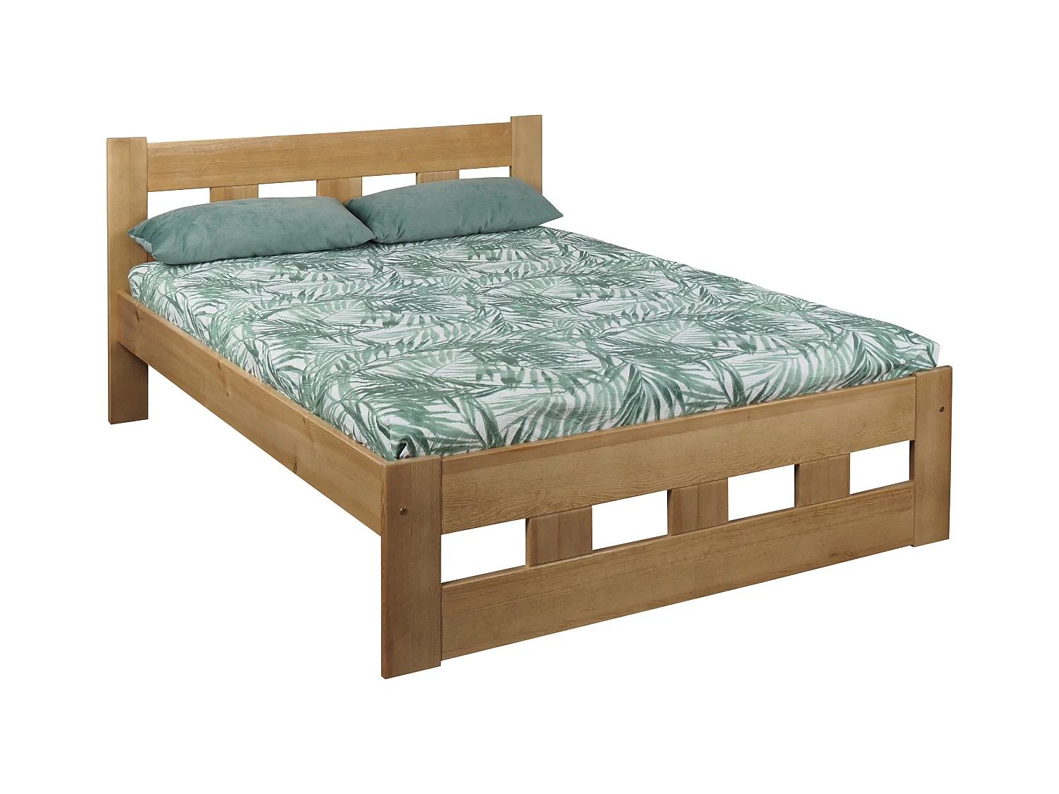 Łóżko 160x200 drewniane Bond, kolor dębowy