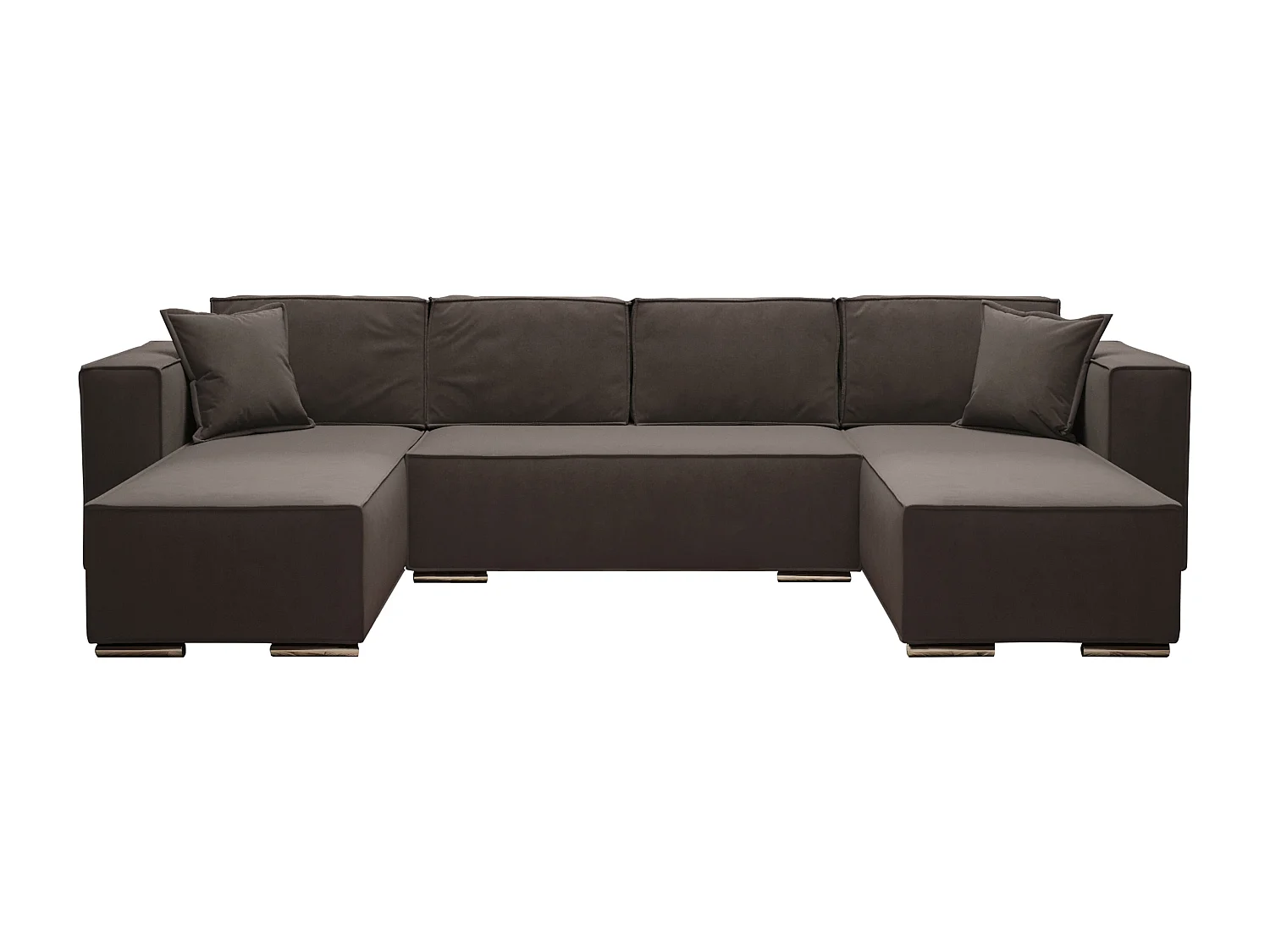 AX LIVING Braun Ecksofa mit Schlaffunktion U-Form Vinoria 327 cm breit