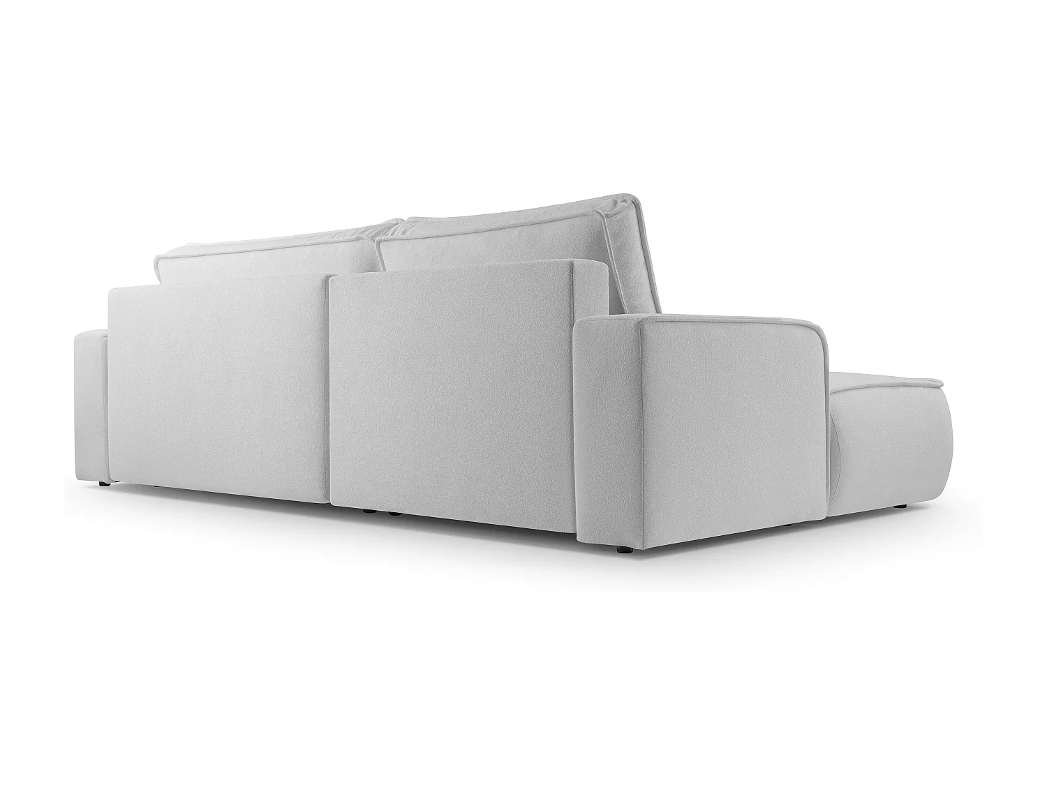 AX LIVING Canapé en L avec fonction lit Ablia 267 cm gris clair G