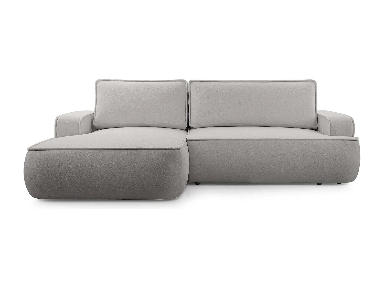 AX LIVING Ablia Sofa L Form mit Schlaffunktion Hellgrau 267 cm breit L