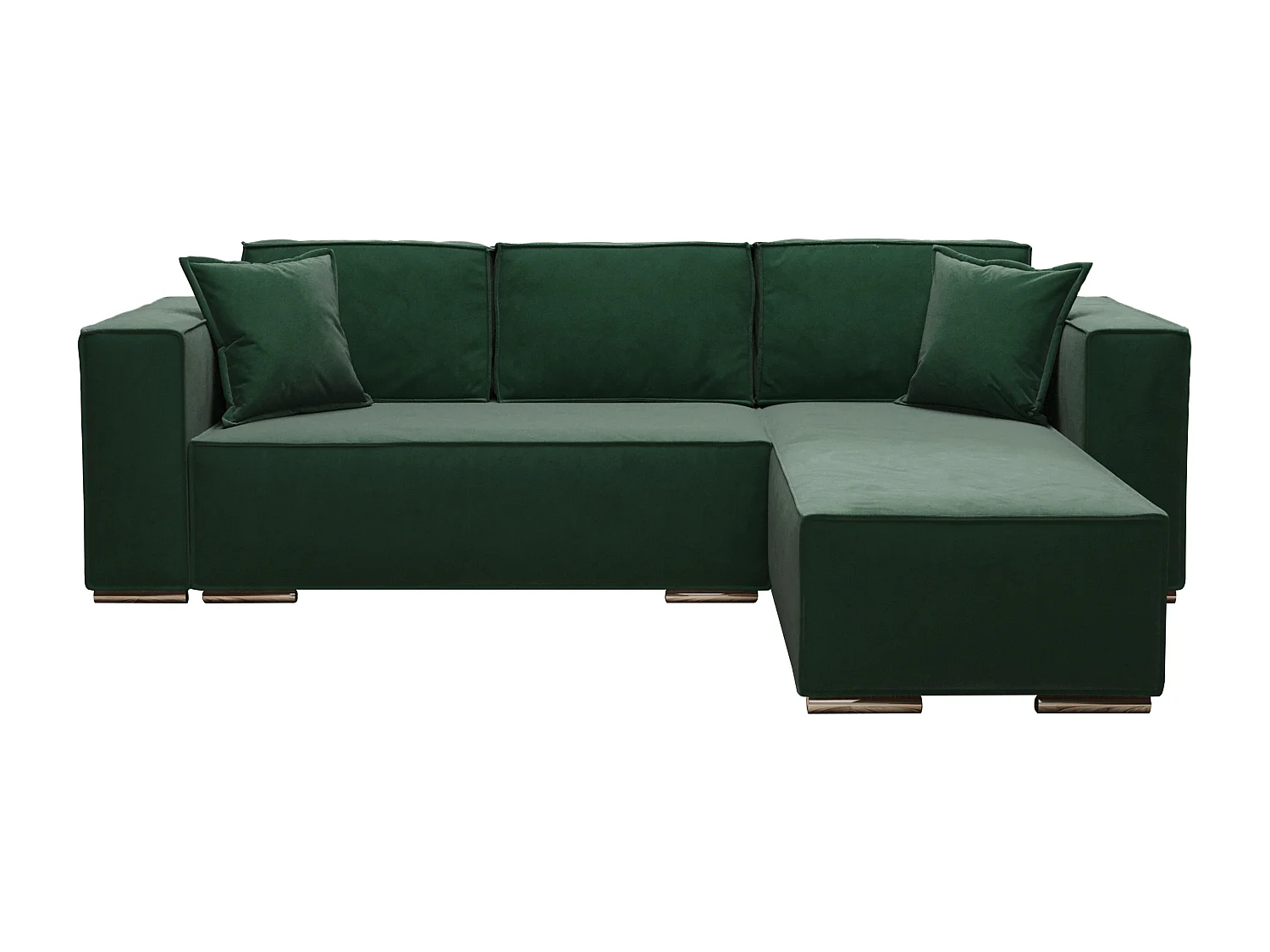 AX LIVING Grün Ecksofa mit Schlaffunktion Vinoria L-Form 255 cm R