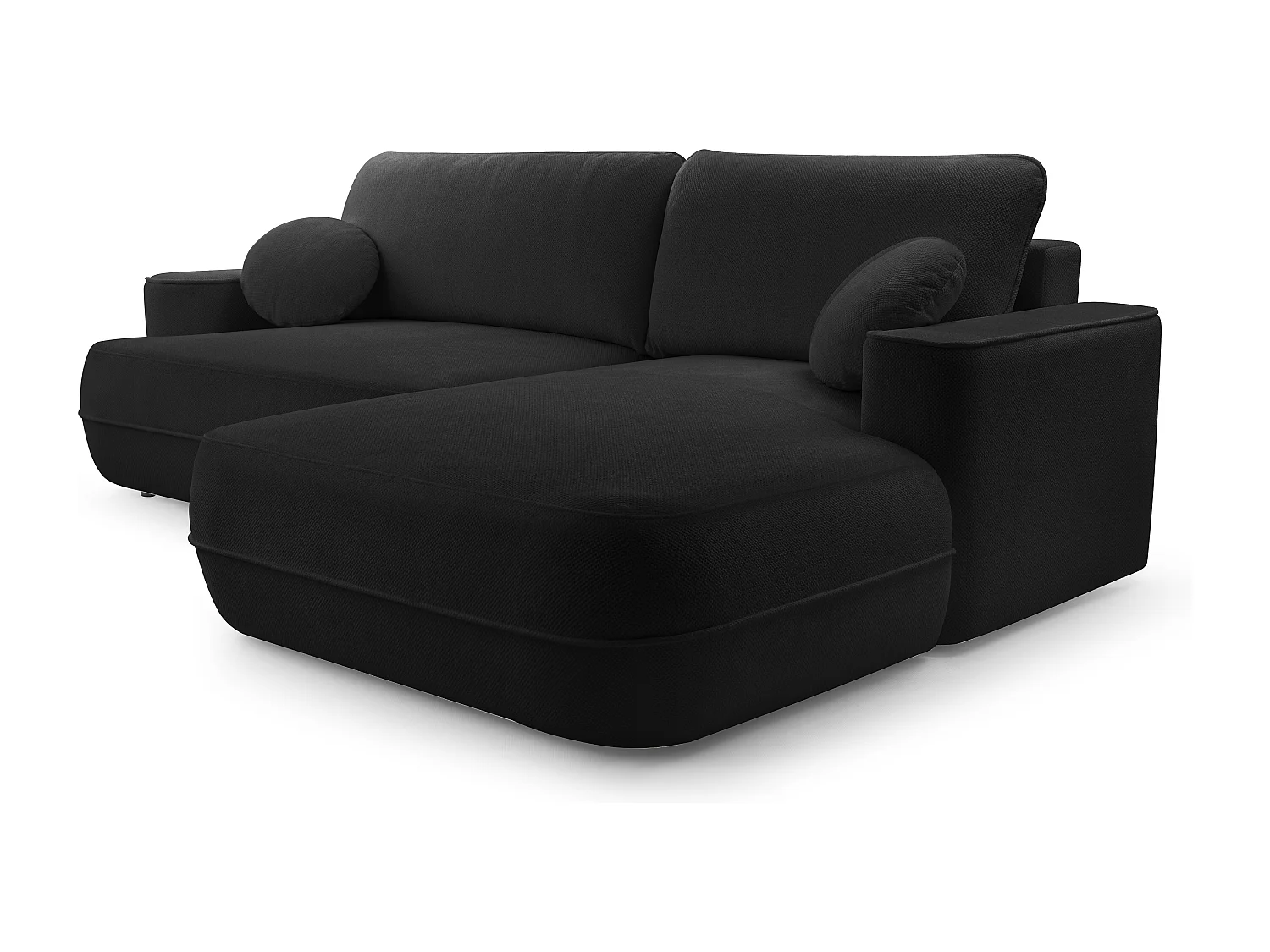 AX LIVING Ecksofa mit Schlaffunktion Peoni 267 cm elegantes Schwarz R