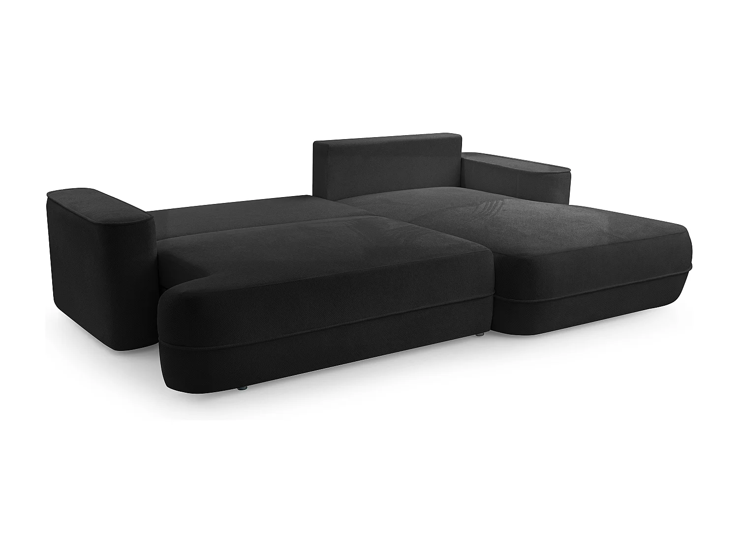 AX LIVING Ecksofa mit Schlaffunktion Peoni 267 cm elegantes Schwarz R