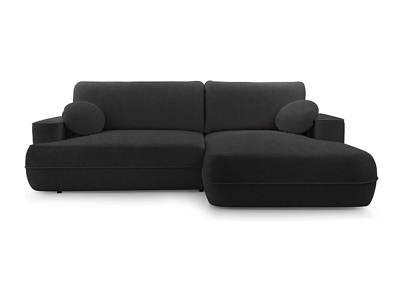AX LIVING Ecksofa mit Schlaffunktion Peoni 267 cm elegantes Schwarz R