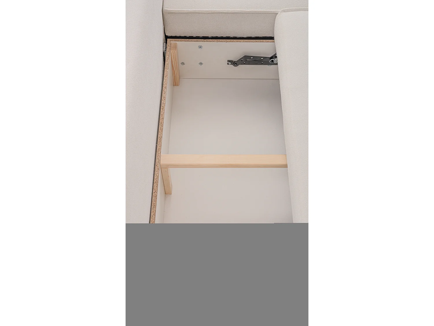 AX LIVING Canapé en L avec fonction lit Ablia 267 cm crème D