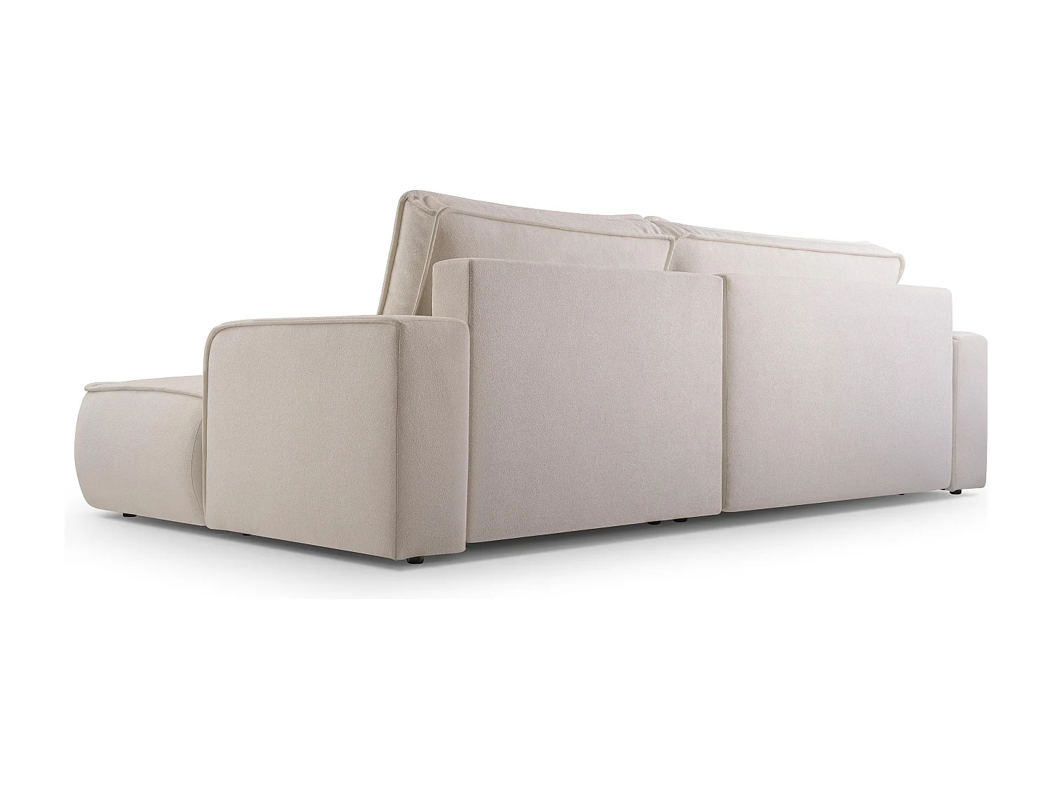 AX LIVING Ablia Sofa L Form mit Schlaffunktion Creme Ecksofa 267 cm R