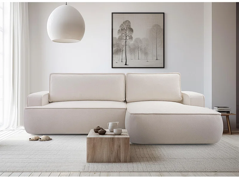 AX LIVING Hoekbank met slaapfunctie Ablia crème Hoekbank rechts 267 cm