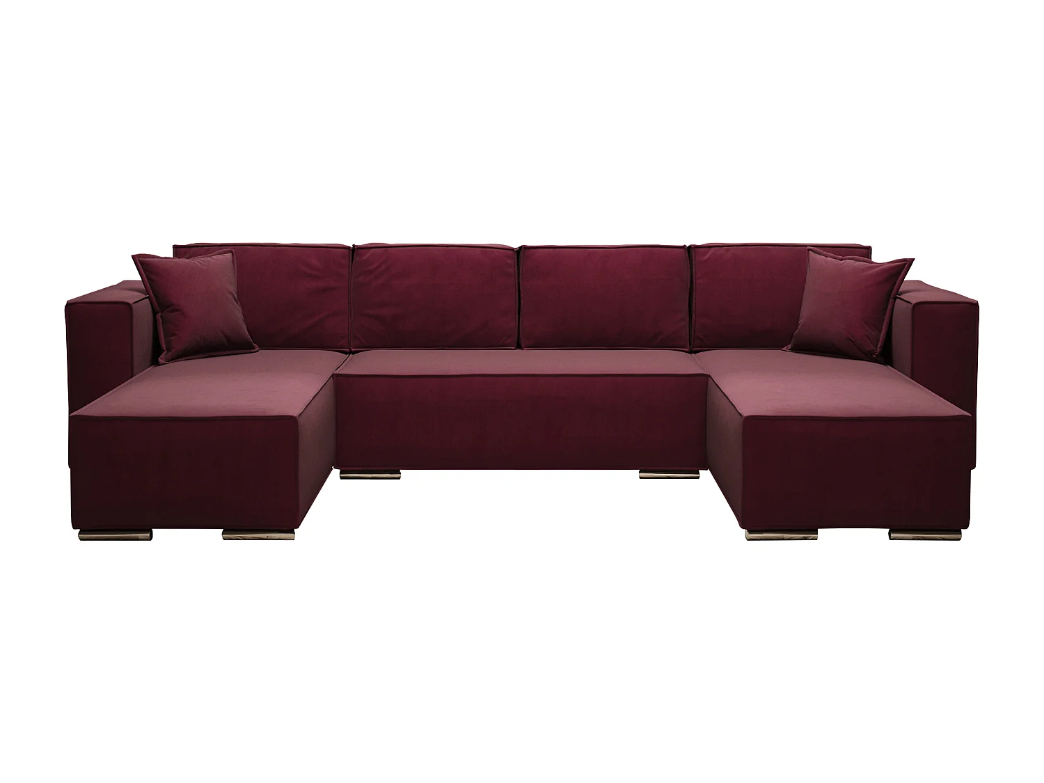AX LIVING Ecksofa mit Schlaffunktion Vinoria U-Form 327 cm bordeaux