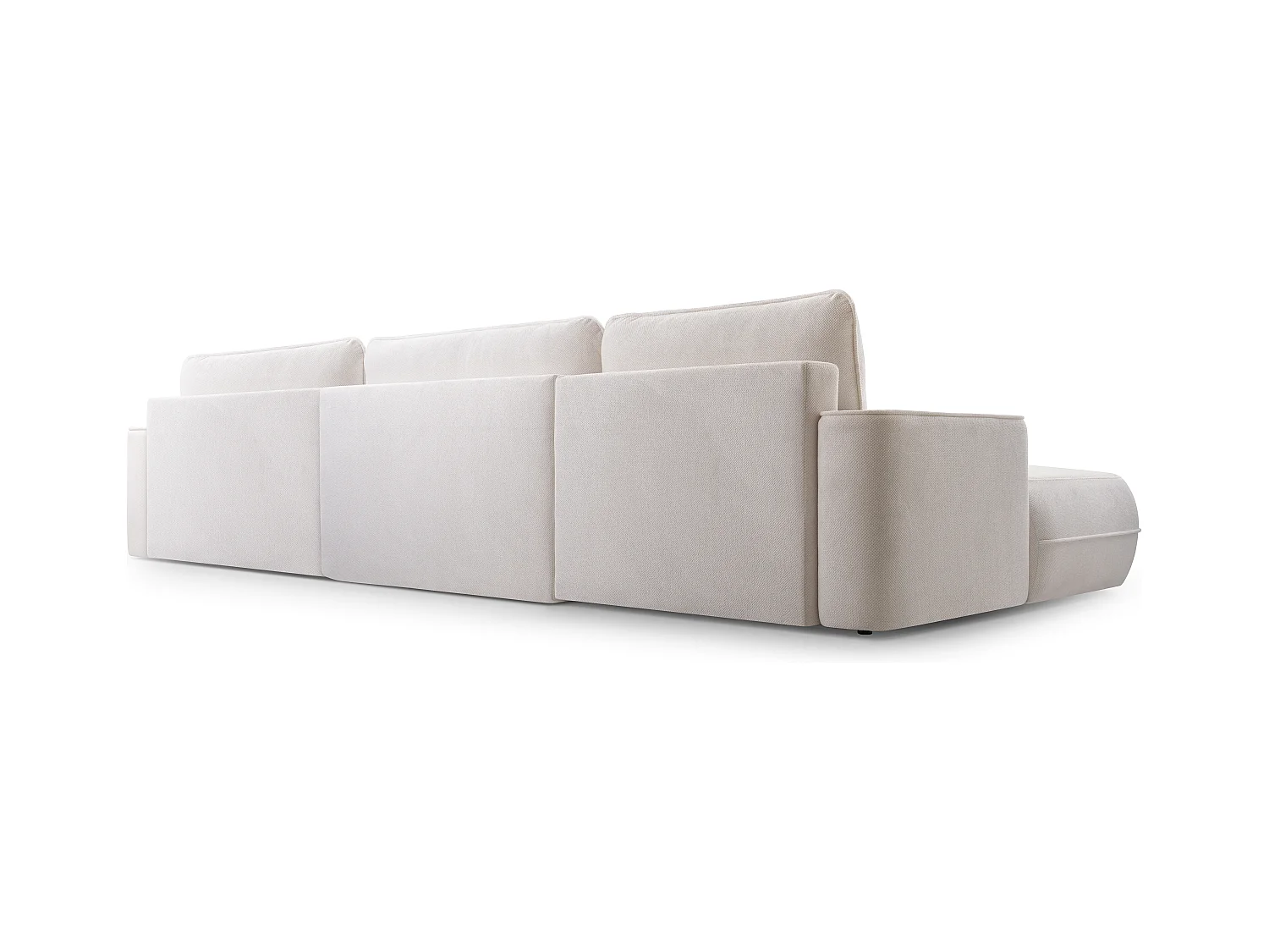 AX LIVING Sofa U Form mit Schlaffunktion Peoni 364 cm stilvolles Weiß