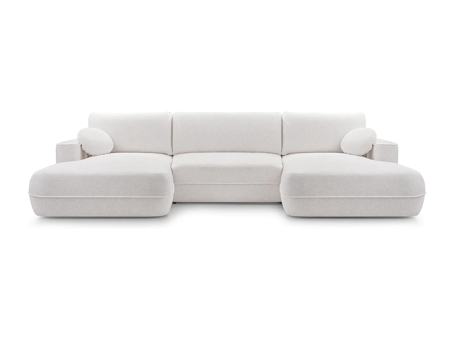 AX LIVING U bankstel witte hoekbank met slaapfunctie Peoni 364 cm