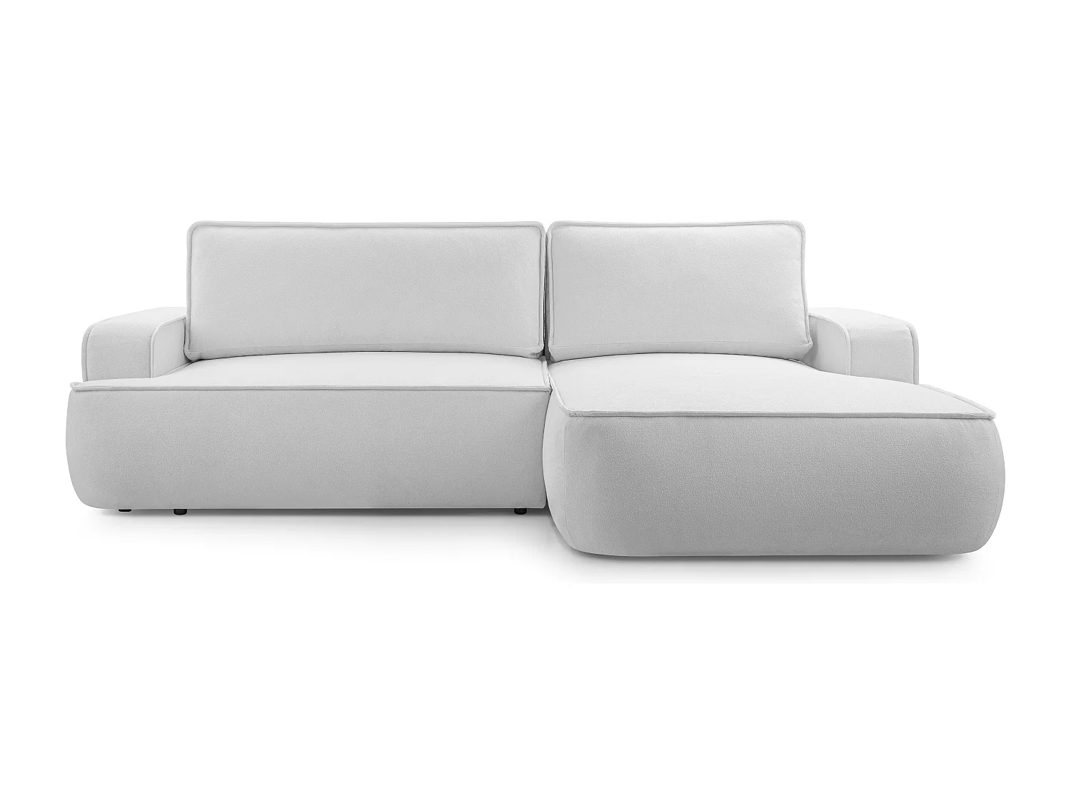 AX LIVING Canapé en L avec fonction lit Ablia 267 cm vert foncé D