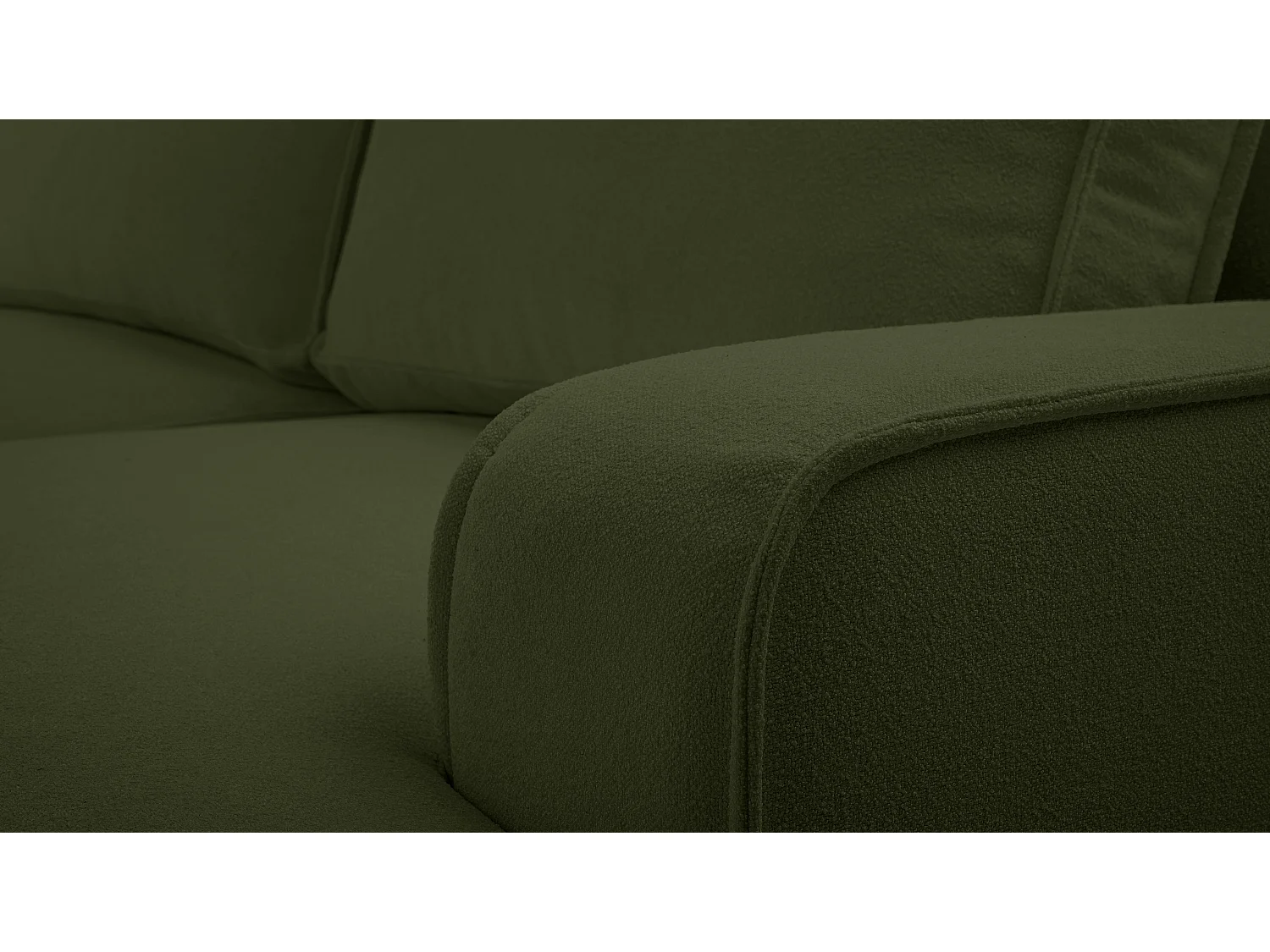 AX LIVING Canapé en L avec fonction lit Ablia 267 cm vert foncé D