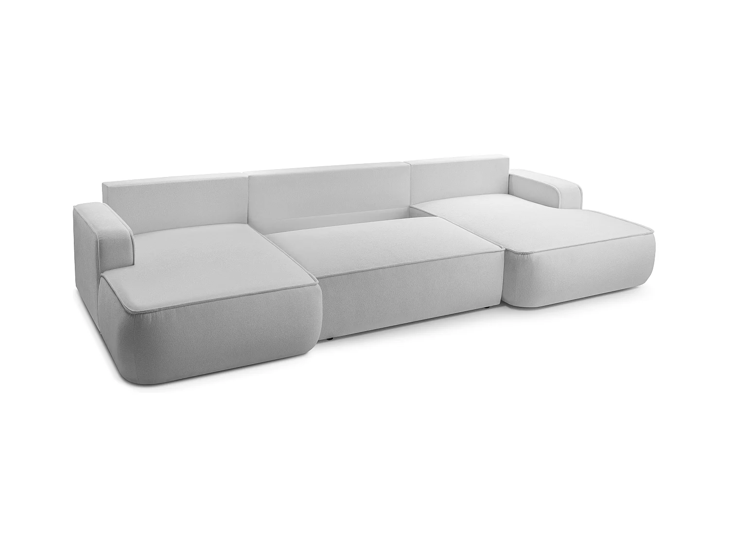 AX LIVING Ablia Sofa U-Form mit Schlaffunktion Beige Sofa 364 cm breit