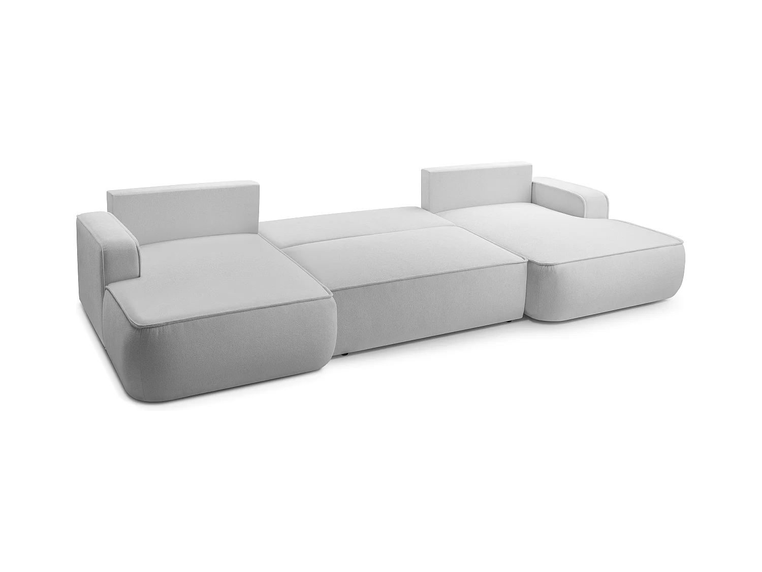 AX LIVING Ablia Sofa U-Form mit Schlaffunktion Beige Sofa 364 cm breit