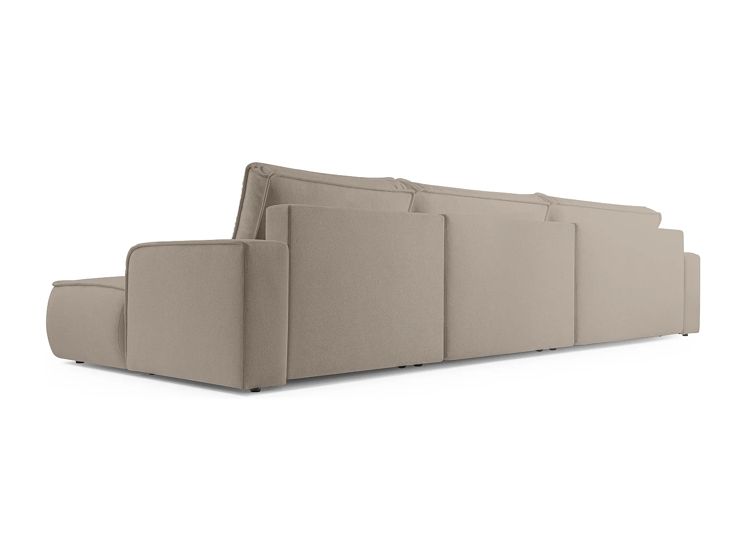 AX LIVING Canapé en U avec fonction lit Ablia 364 cm beige