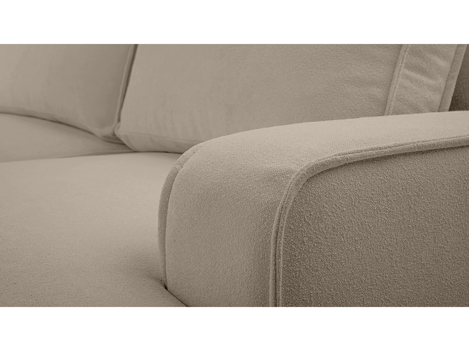 AX LIVING Canapé en U avec fonction lit Ablia 364 cm beige