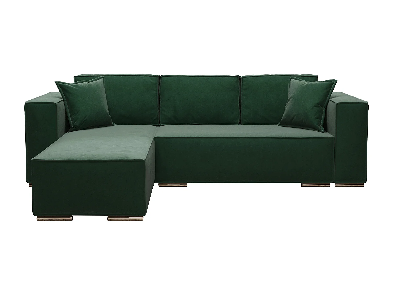 AX LIVING Grün Ecksofa mit Schlaffunktion Vinoria L-Form 255 cm L