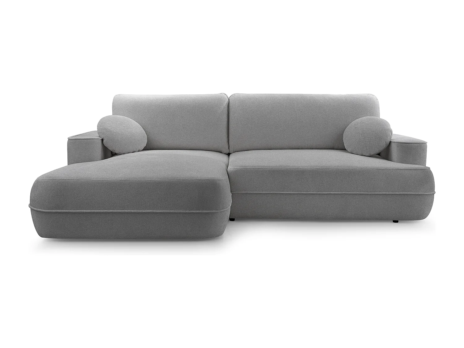 AX LIVING Hellgrau Ecksofa mit Schlaffunktion Peoni 267 cm modern L