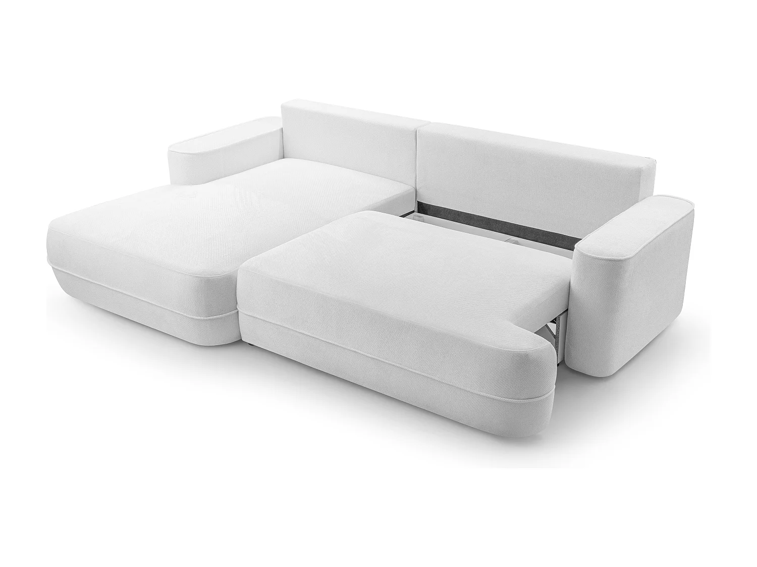 AX LIVING Hellgrau Ecksofa mit Schlaffunktion Peoni 267 cm modern L