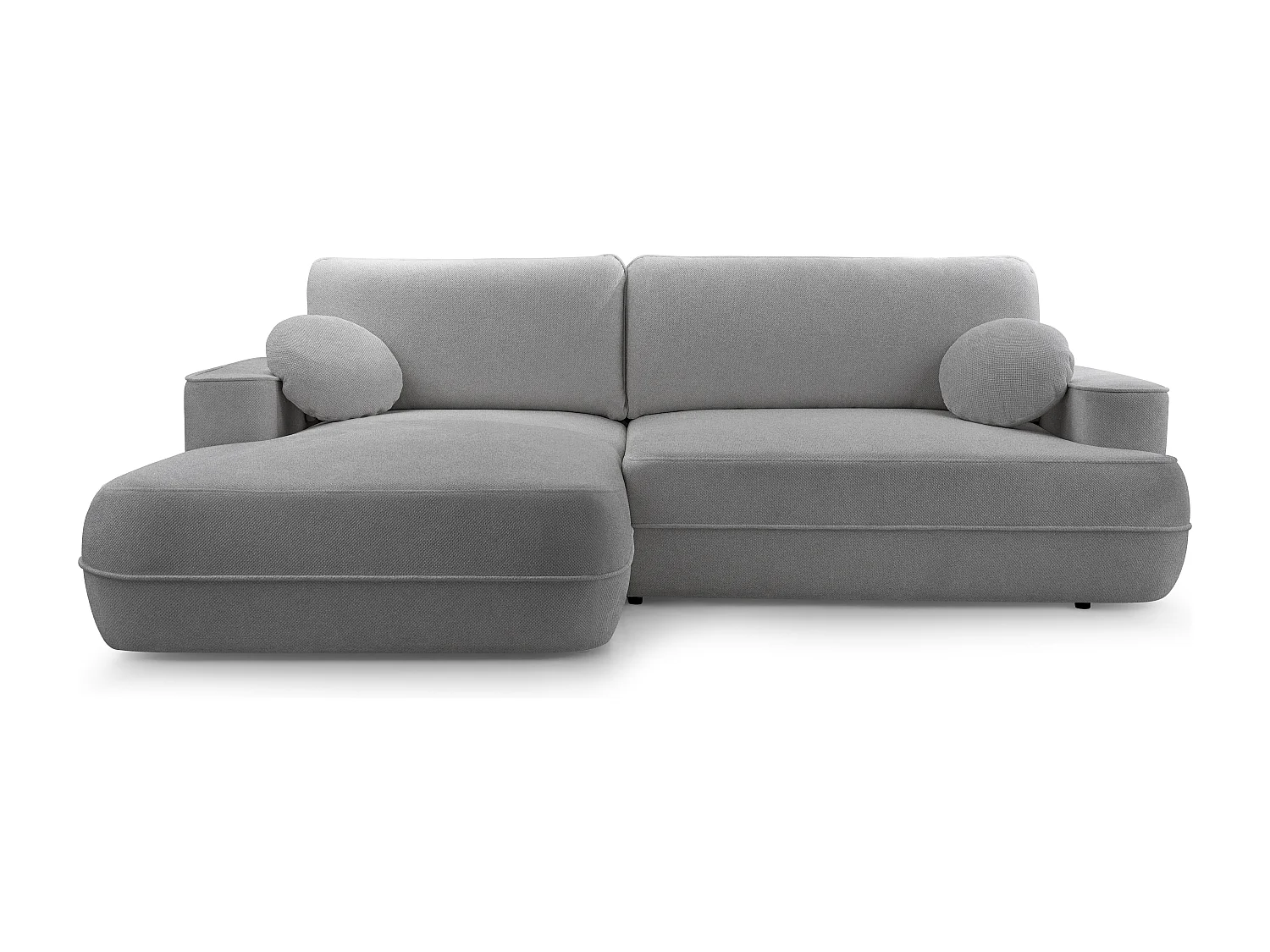 AX LIVING Hellgrau Ecksofa mit Schlaffunktion Peoni 267 cm modern L