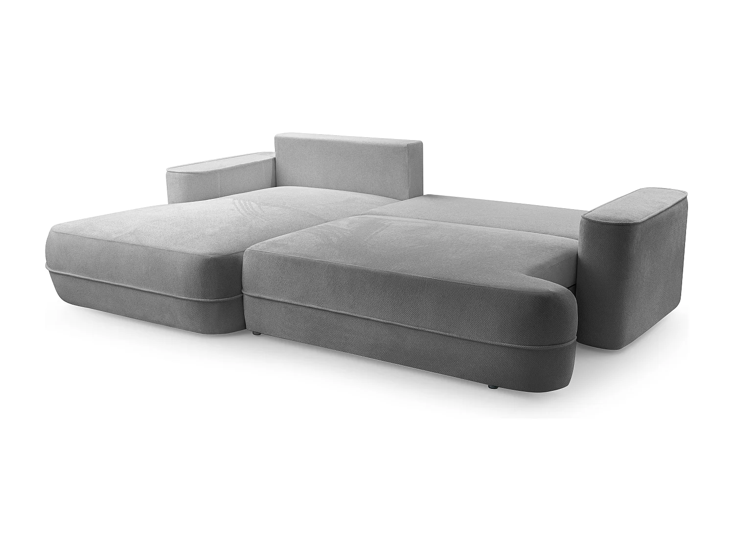AX LIVING Hellgrau Ecksofa mit Schlaffunktion Peoni 267 cm modern L