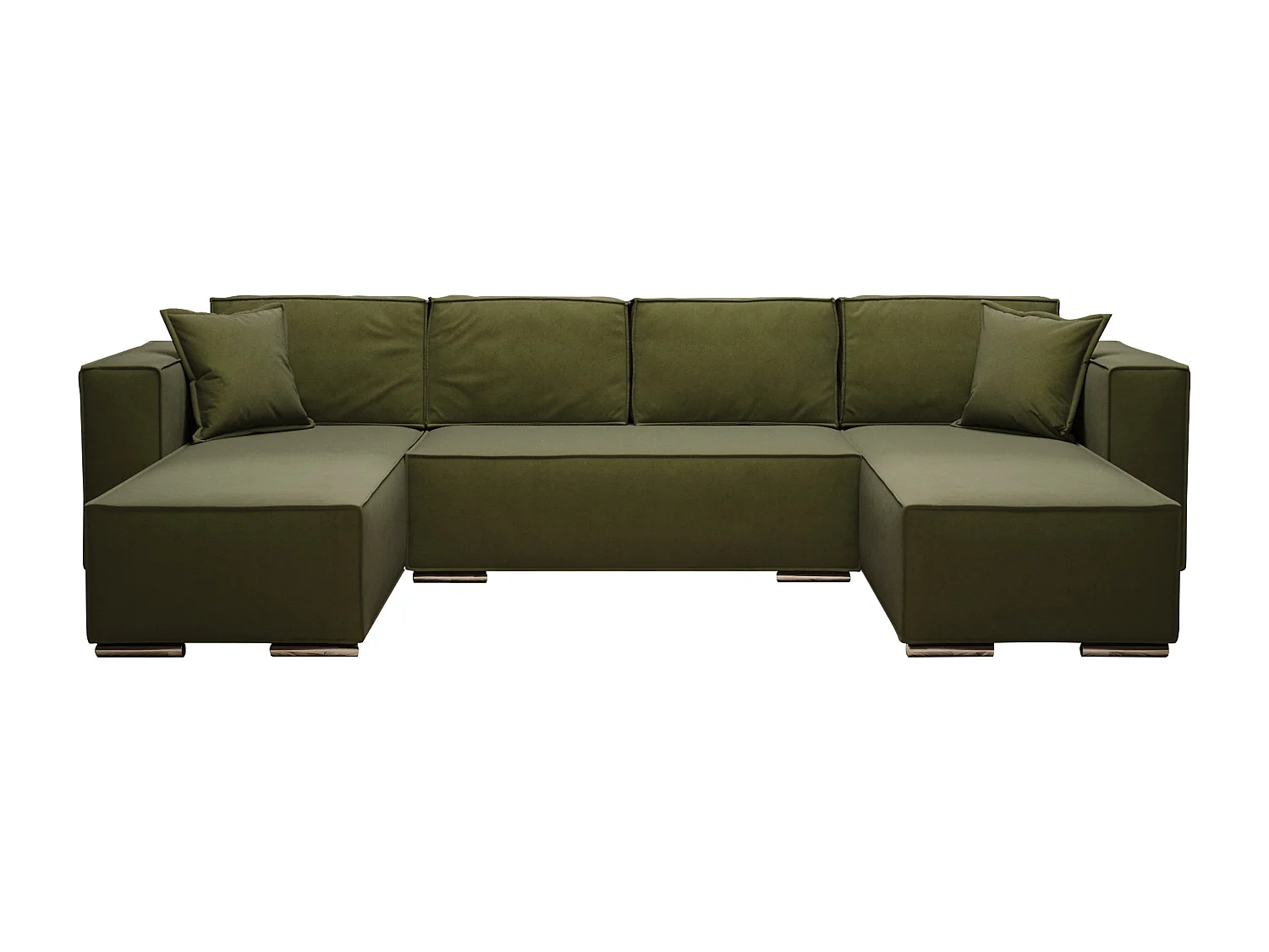 AX LIVING Grün Ecksofa mit Schlaffunktion U-Form Vinoria 327 cm breit