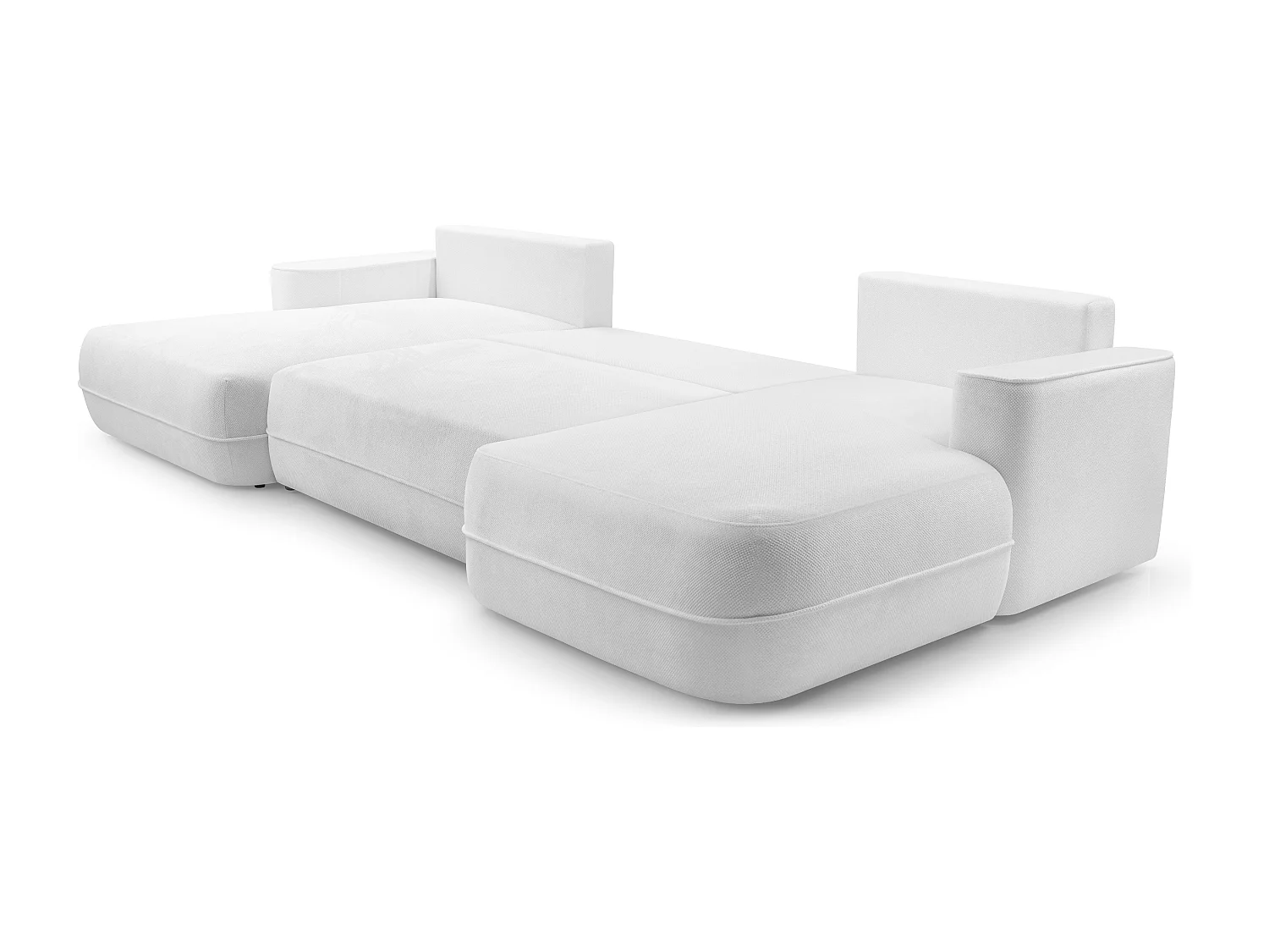 AX LIVING Canapé d’angle en U avec fonction lit Peoni 364 cm beige