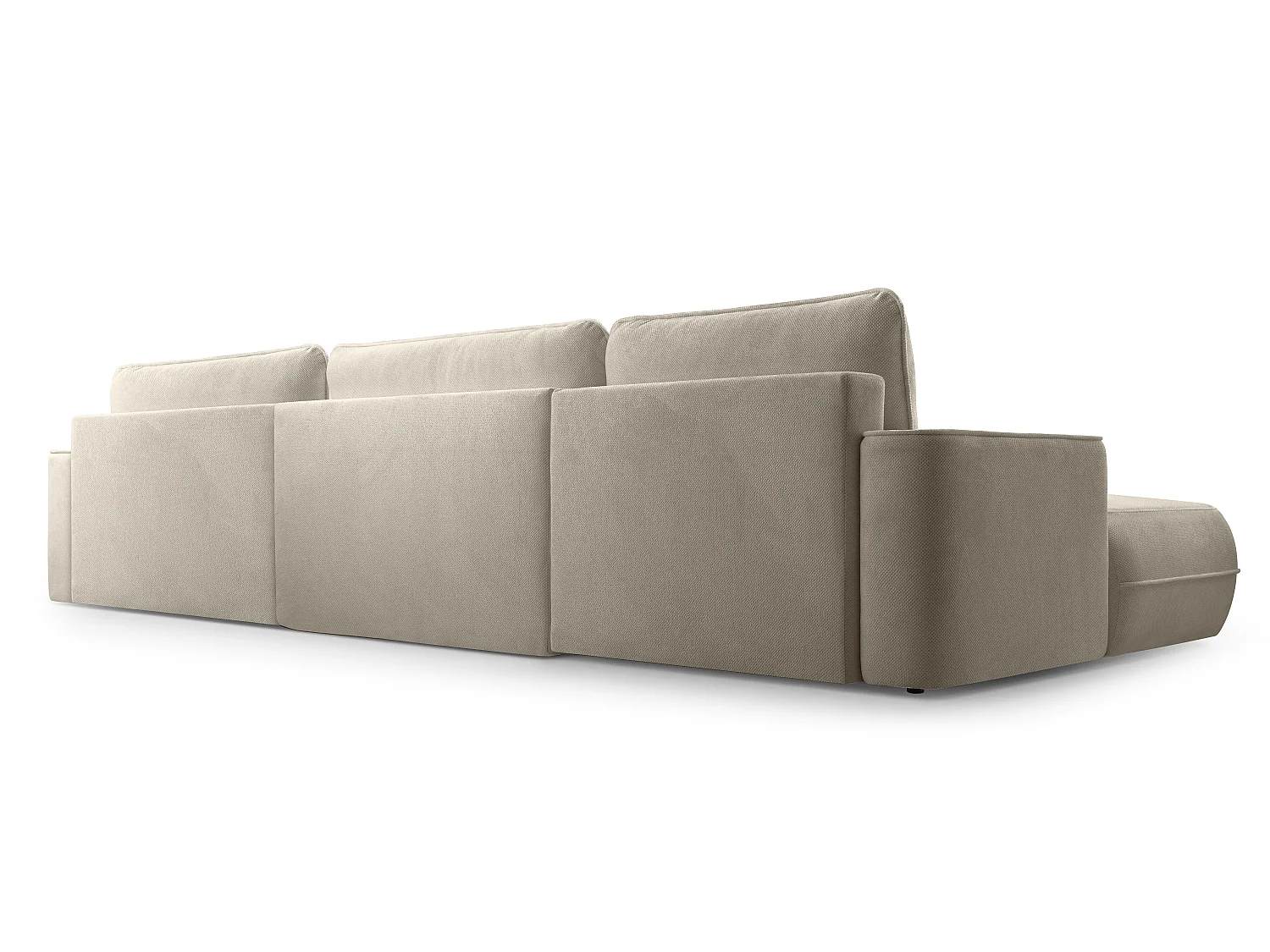 AX LIVING Canapé d’angle en U avec fonction lit Peoni 364 cm beige