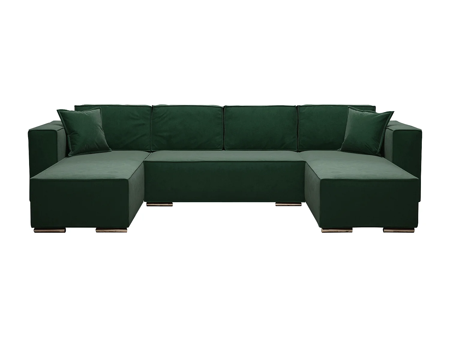 AX LIVING Grün Ecksofa mit Schlaffunktion U-Form Vinoria 327 cm breit