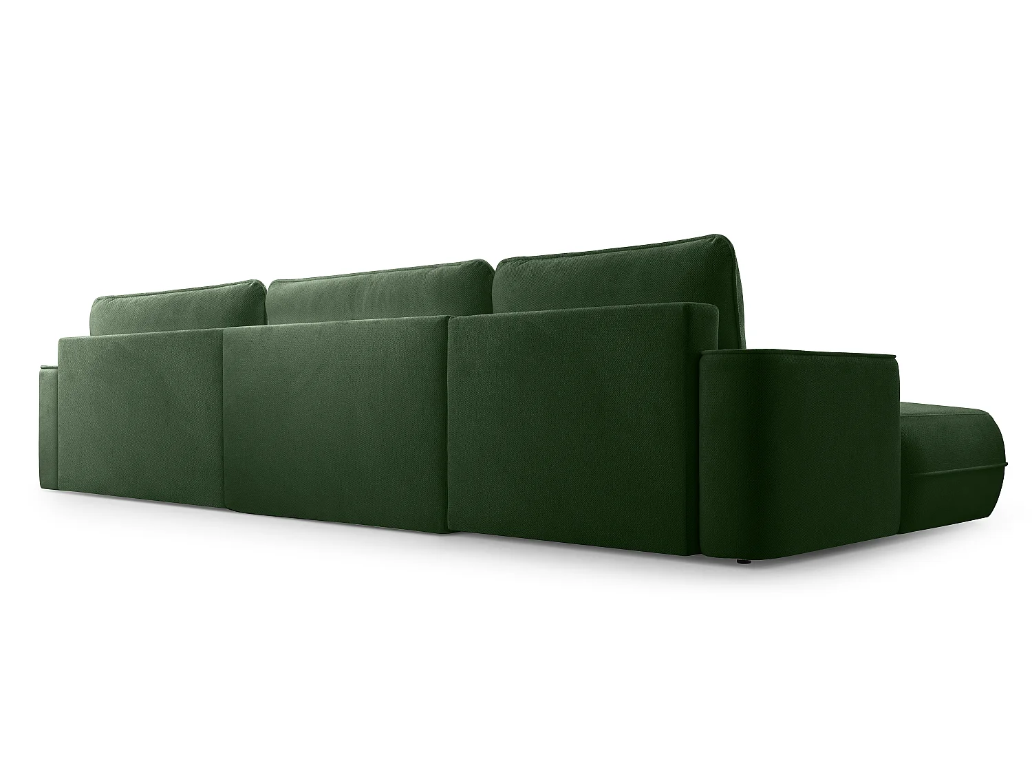 AX LIVING Canapé d’angle en U fonction lit Peoni 364 cm vert foncé