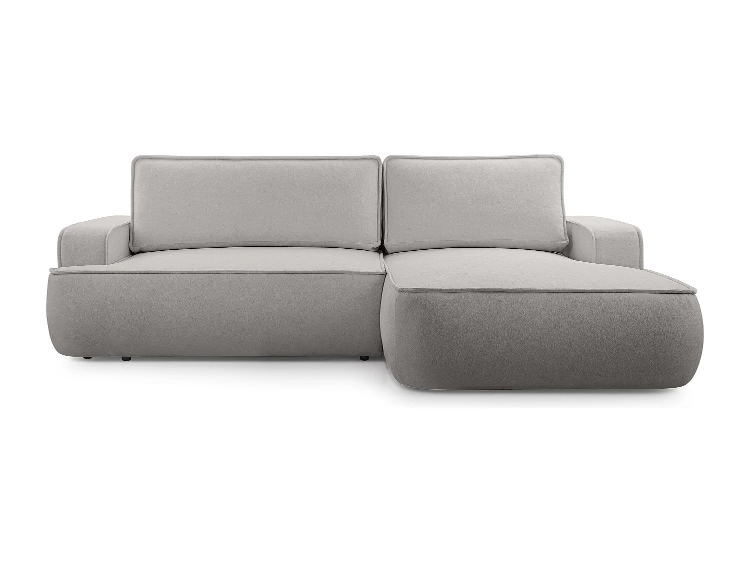 AX LIVING Canapé en L avec fonction lit Ablia 267 cm gris clair D