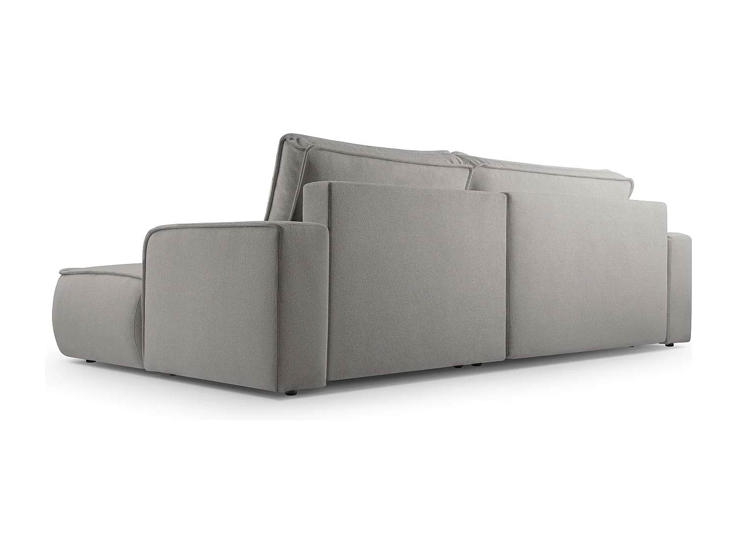 AX LIVING Canapé en L avec fonction lit Ablia 267 cm gris clair D