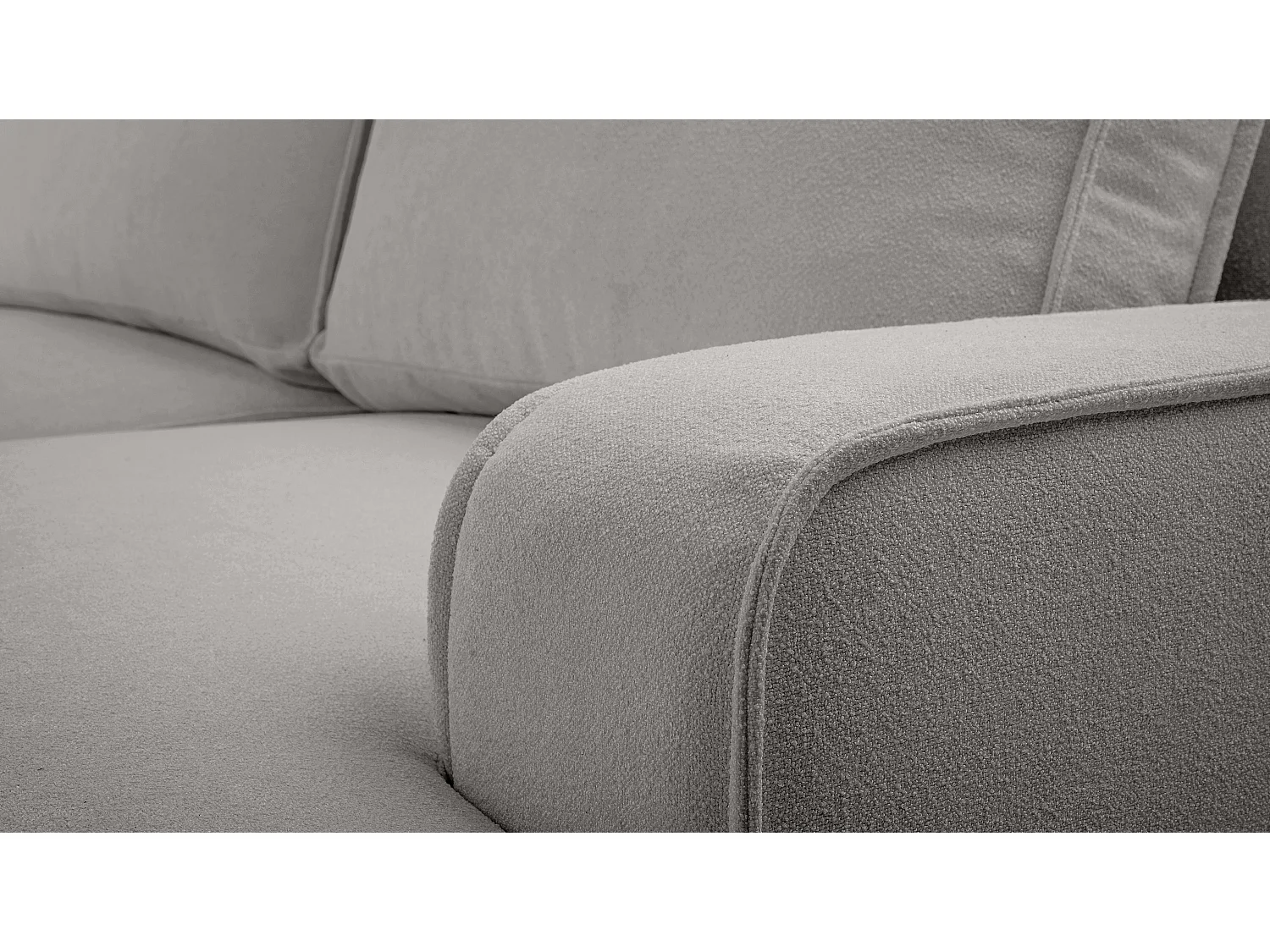 AX LIVING Canapé en L avec fonction lit Ablia 267 cm gris clair D