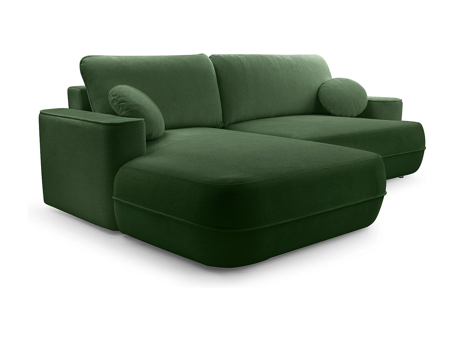 AX LIVING Ecksofa mit Schlaffunktion Grün Peoni 267 cm breit elegant L