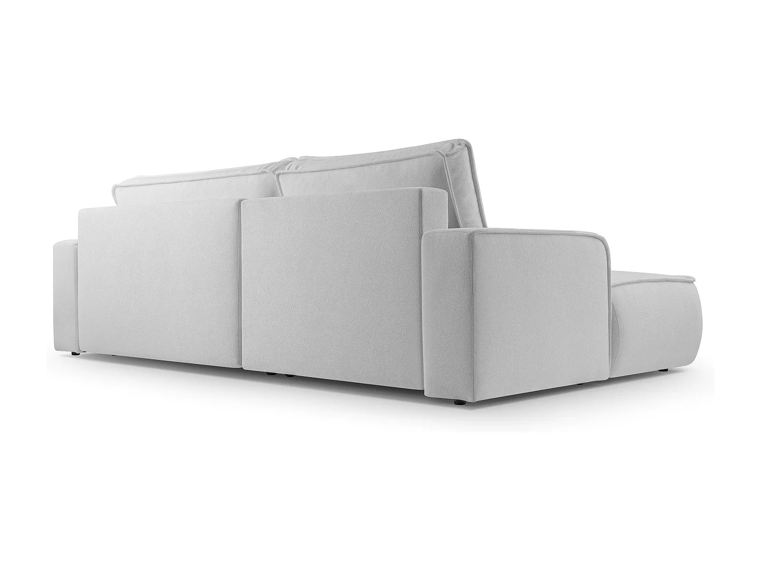 AX LIVING Zwarte hoekbank met slaapfunctie Ablia en bedkast 267 cm L