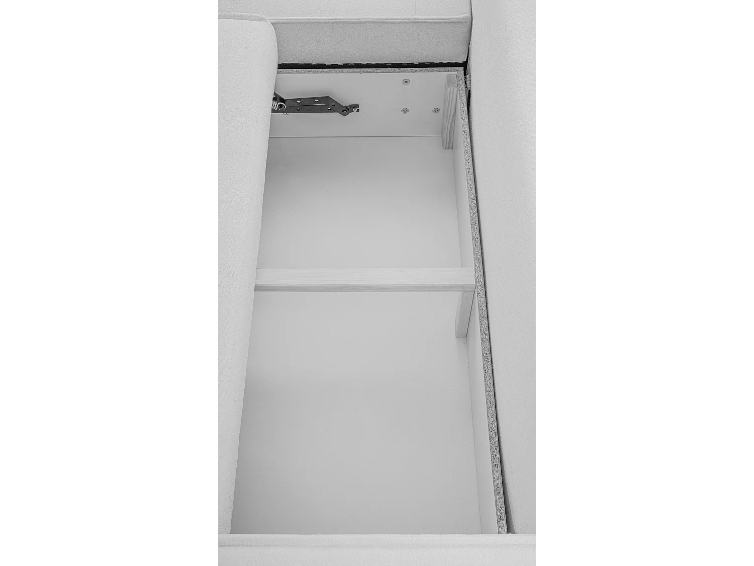 AX LIVING Zwarte hoekbank met slaapfunctie Ablia en bedkast 267 cm L