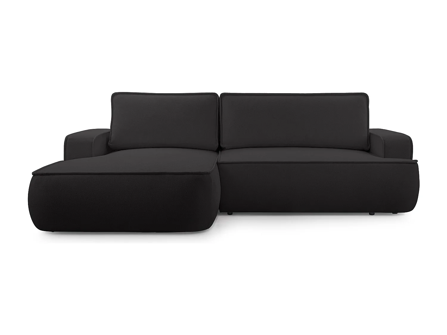AX LIVING Ablia Sofa L Form mit Schlaffunktion Schwarzes 267 cm L
